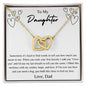 Interlocking Hearts Necklace- To My Daughter