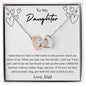 Interlocking Hearts Necklace- To My Daughter