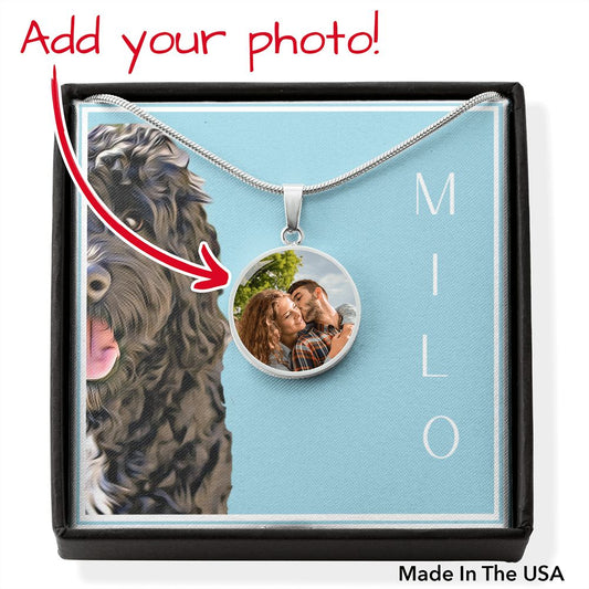Pet portrait necklace